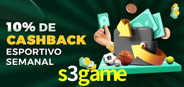 10% de bônus de cashback na s3game